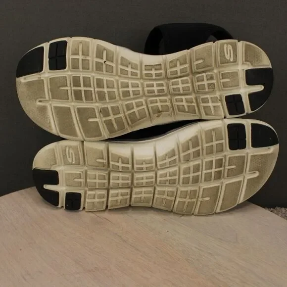 Skechers Sandals Womens 8 Black Arch Fit Adjustable Straps Comfort - Picture 7 of 9